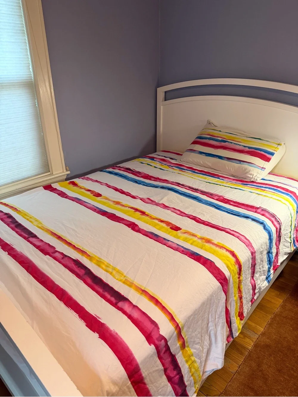 Nicole Miller Multicolor Watercolor Stripe Duvet Cover